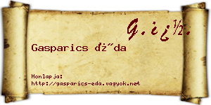 Gasparics Éda névjegykártya
